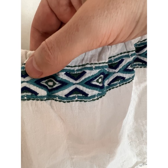 Solitaire Swim Womens S White Ruffle Top Open Skirt Bathing Suit Cover Up - Picture 2 of 5